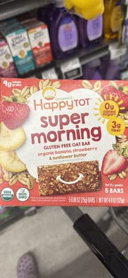 Happytot Superfoods Tots & Tykes Bananas, Strawberries & Sunflower Butter Oat Bar