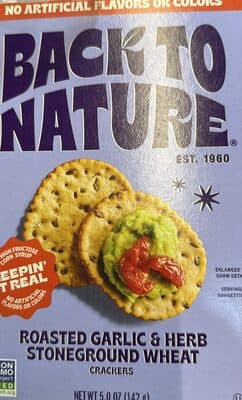 Roasted Garlic & Herb Stoneground Wheat Crackers