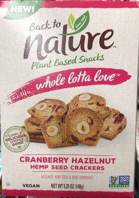 Cranberry Hazelnut Hemp Seed Crackers