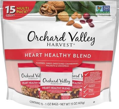 Heart Healthy Almonds, Dried Sweetened Cranberries, Walnuts & Chickpeas Blend