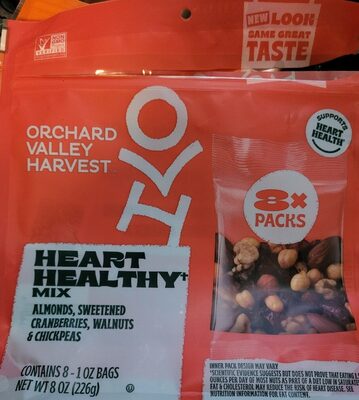 Heart Healthy Almonds, Dried Sweetened Cranberries, Walnuts & Chickpeas Blend