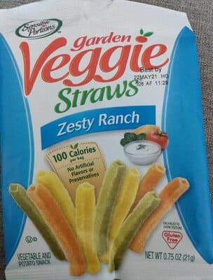 Garden Veggie Straws Zesty Ranch