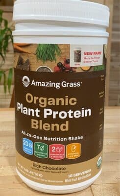Organic Plant Protein Blend All-in-One Whole Food Nutrition Shake, Rich Chocolate