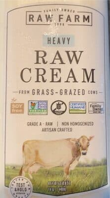 Organic Pastures, Raw Cream