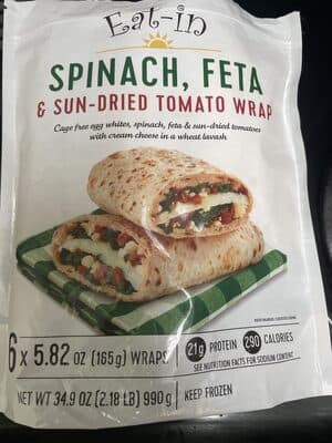 Spinach, Feta & Sun-Dried Tomato Wrap