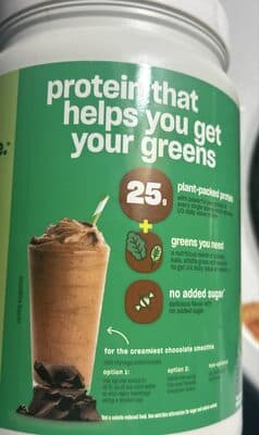 original protein + greens creamy chocolate