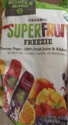 Mango Orange, Strawberry Lemon, Blueberry Pomegranate Organic Super Fruit Freezie Bars
