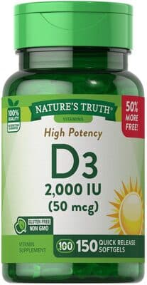 Nature's Truth Quick Release Softgels High Potency Vitamin D3