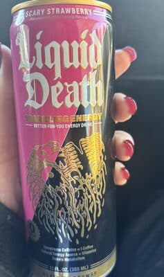 Liquid Death Sparkling Energy Scary Strawberry