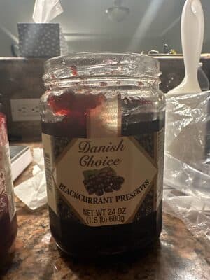 Danish choice, blackcurrant preserves