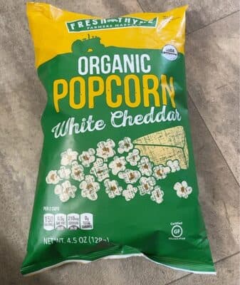 White Cheddar Organic Popcorn