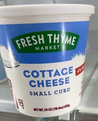 Cottage cheese 4% milk fat small curd