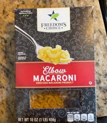 ENRICHED MACARONI PRODUCT, ELBOW