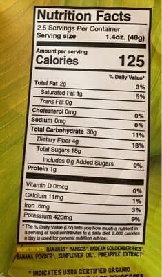 Tropical Organic Chewy Banana Bites