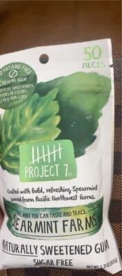 Spearmint Farms Naturally Sweetened Sugar Free Chewing Gum