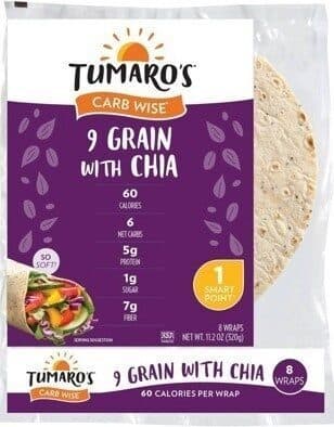 9 Grain With Chia Low-In-Carb Wraps