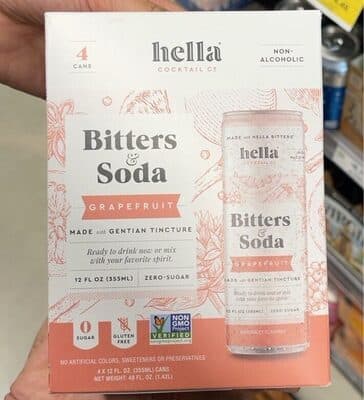 Bitters and soda grapefruit