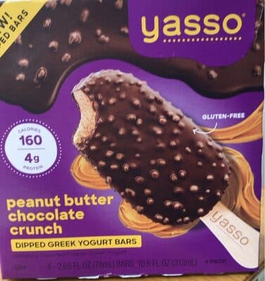 Peanut Butter Chocolate Crunch Flavored Dipped Frozen Greek Yogurt Bars