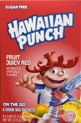 Fruit Juicy Red Flavored On The Go Drink Mix Packets