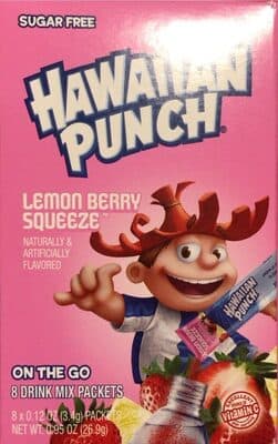 Lemon Berry Squeeze Sugar Free On The Go Drink Mix Packets