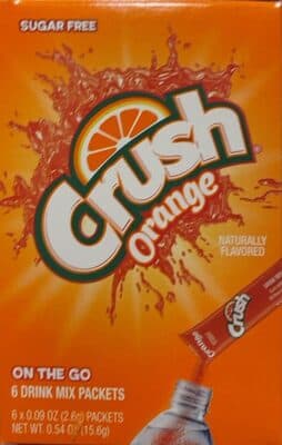 Orange Flavored Drink Mix Packets