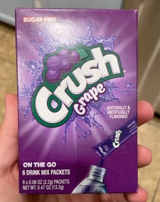 Grape Flavored On The Go Drink Mix Packets