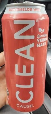 Clean Cause Sparkling Watermelon Mint Yerba Mate