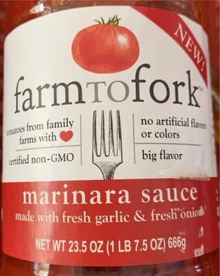 Marinara Sauce Made With Fresh Garlic & Fresh Onions