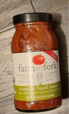 Tomato Basil Sauce Made With Fresh Basil, Fresh Garlic & Fresh Onions