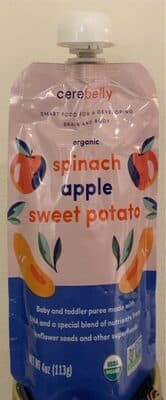 Organic spinach apple sweet potato