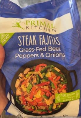 Steak Fajitas Grass-Fed Beef Peppers & Onions