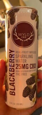 Blackberry Broad Spectrum Hemp Extract 25mg Cbd Real-Fruit Infused Sparkling Water
