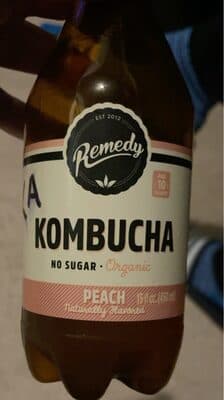 Peach Flavored Organic Kombucha