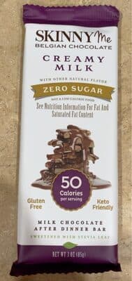 Sweetened With Stevia Leaf Milk Chocolate After Dinner Bar