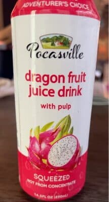 Dragon fruit juice drink with pulp