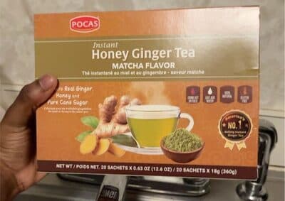 Matcha Flavor Instant Honey Ginger Tea Sachets