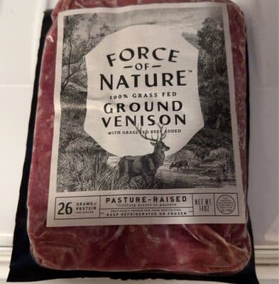 100% Grass Fed Ground Venison With Grass Fed Beef