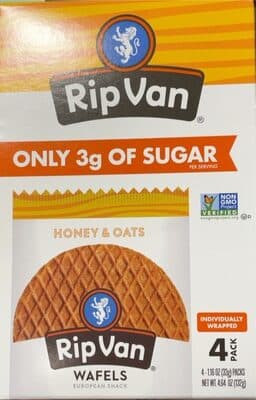 Honey Oats European Snack Wafels