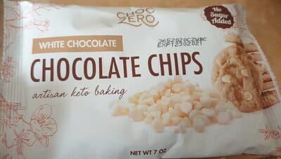 Choczero No Sugar Added White Chocolate Baking Chips