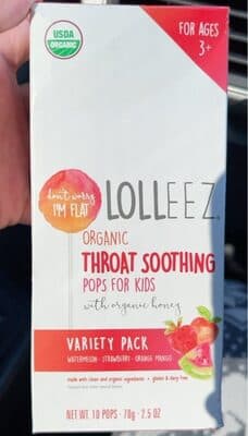 Organic Throat Soothing Pops