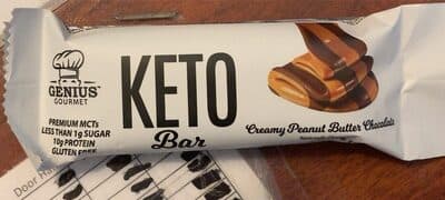 Genius Gourmet Creamy Peanut Butter Chocolate Keto Bar