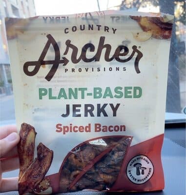 Plant based jerky spiced bacon