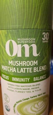 Om mushroom matcha latte