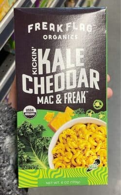 Kale cheddar mac and cheese