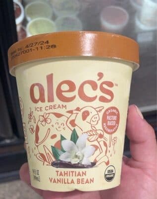 Tahitian Vanilla Bean Organic Ice Cream