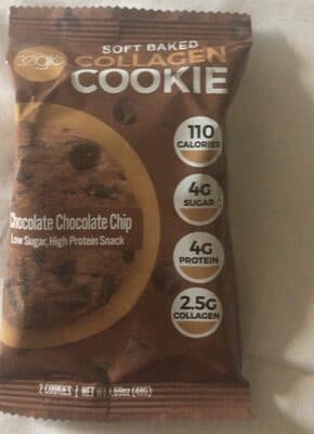 Soft baked collagen cookie