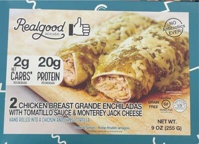 Chicken Breast Grande Enchiladas With Tomatillo Sauce & Monterey Jack Cheese Hand Rolled Into A Chicken And Cheese Tortilla