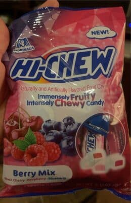Berry Mix Black Cherry, Raspberry, Blueberry Flavored Fruit Chews