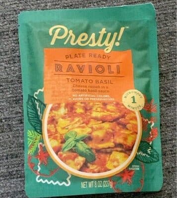 Plate ready ravioli