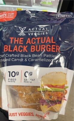 The actual black burger